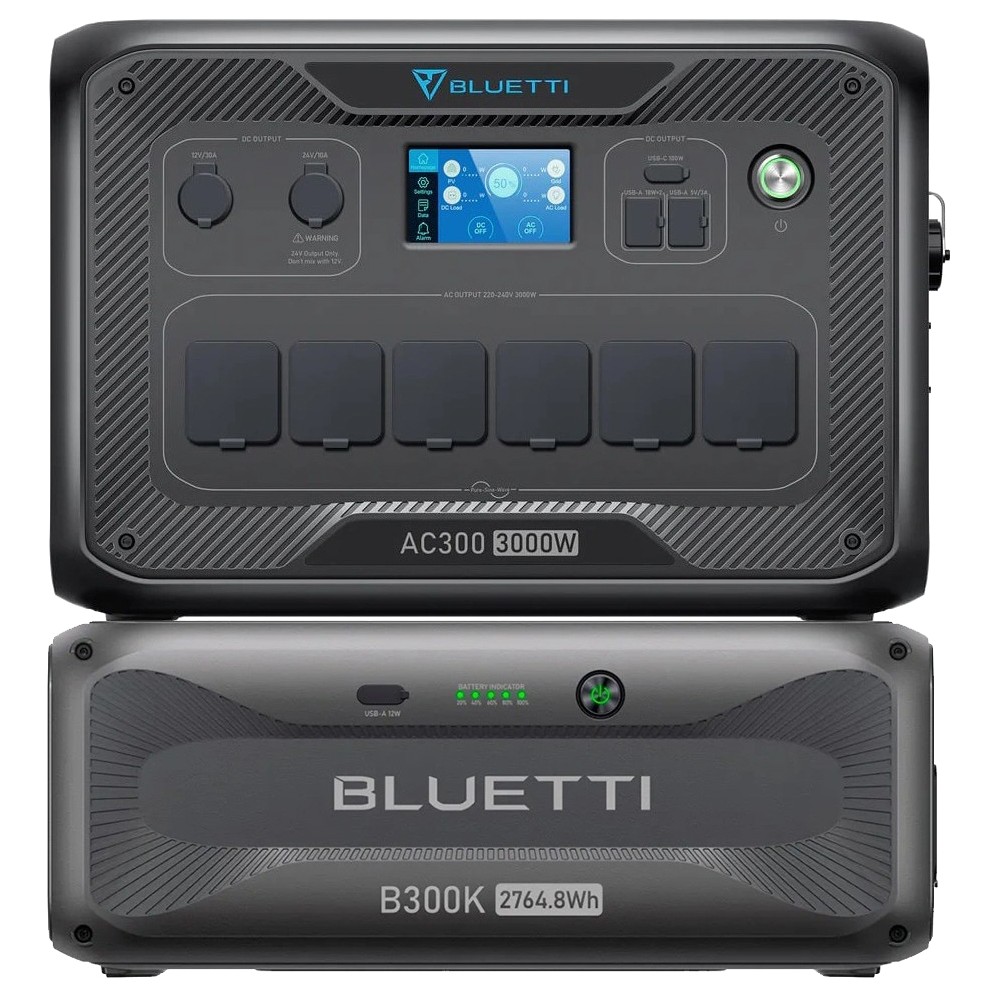 Зарядна станція Bluetti AC300 + акумуляторний модуль B300K, 3000W, 2764.8Wh, LiFePO4